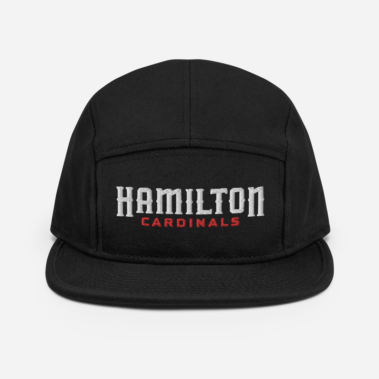 Hamilton Cardinals Text 5 Panel Camper Hat