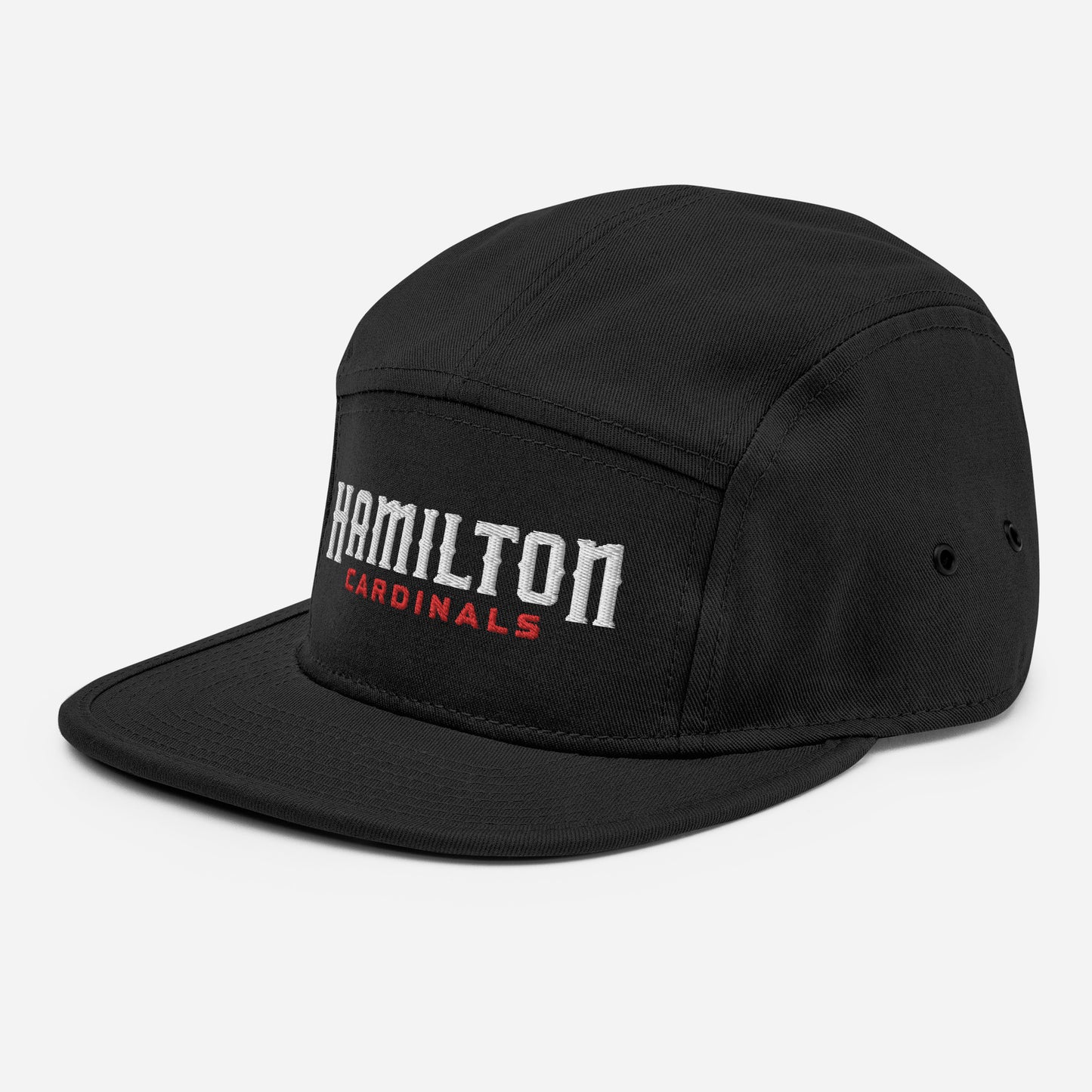 Hamilton Cardinals Text 5 Panel Camper Hat